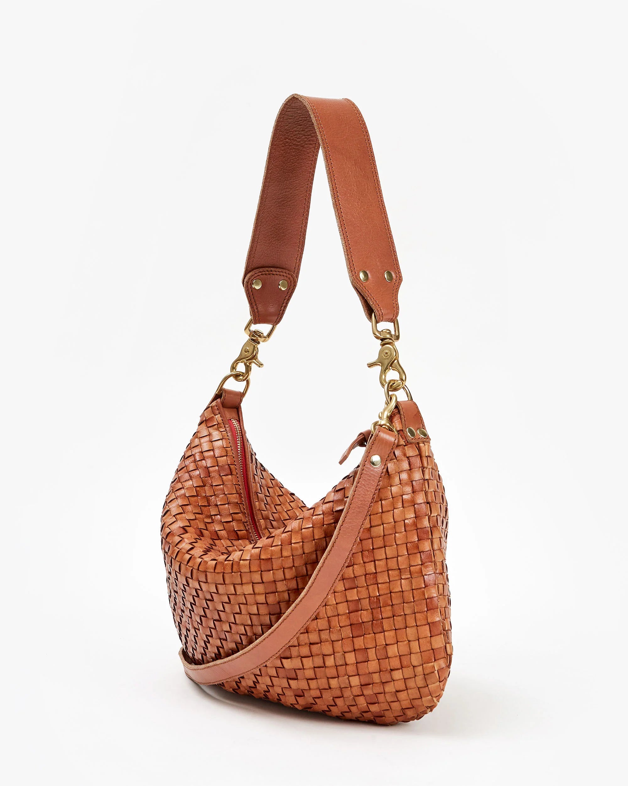 Moyen Messenger in Natural Woven Checker