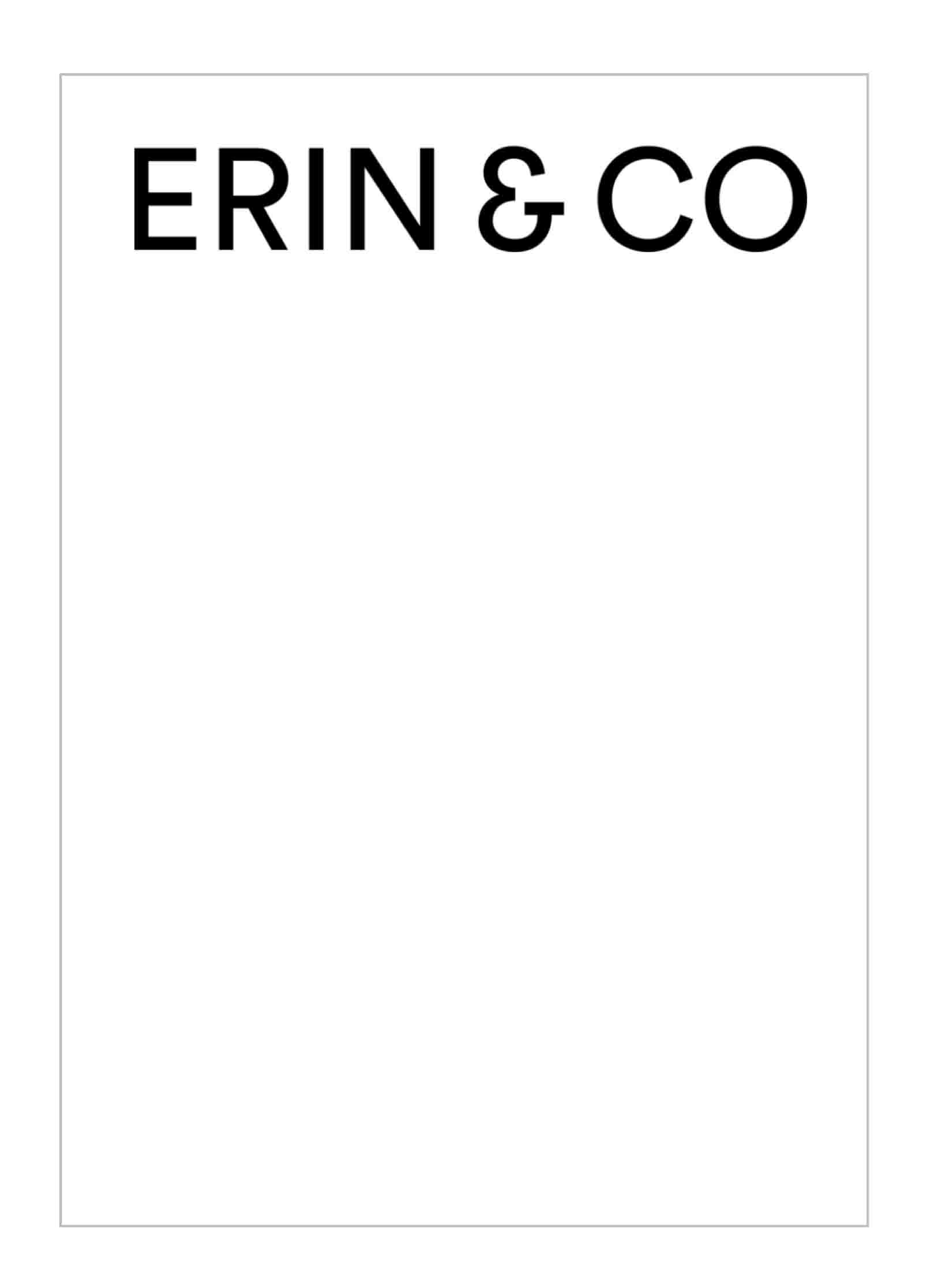 ERIN & CO Notecard