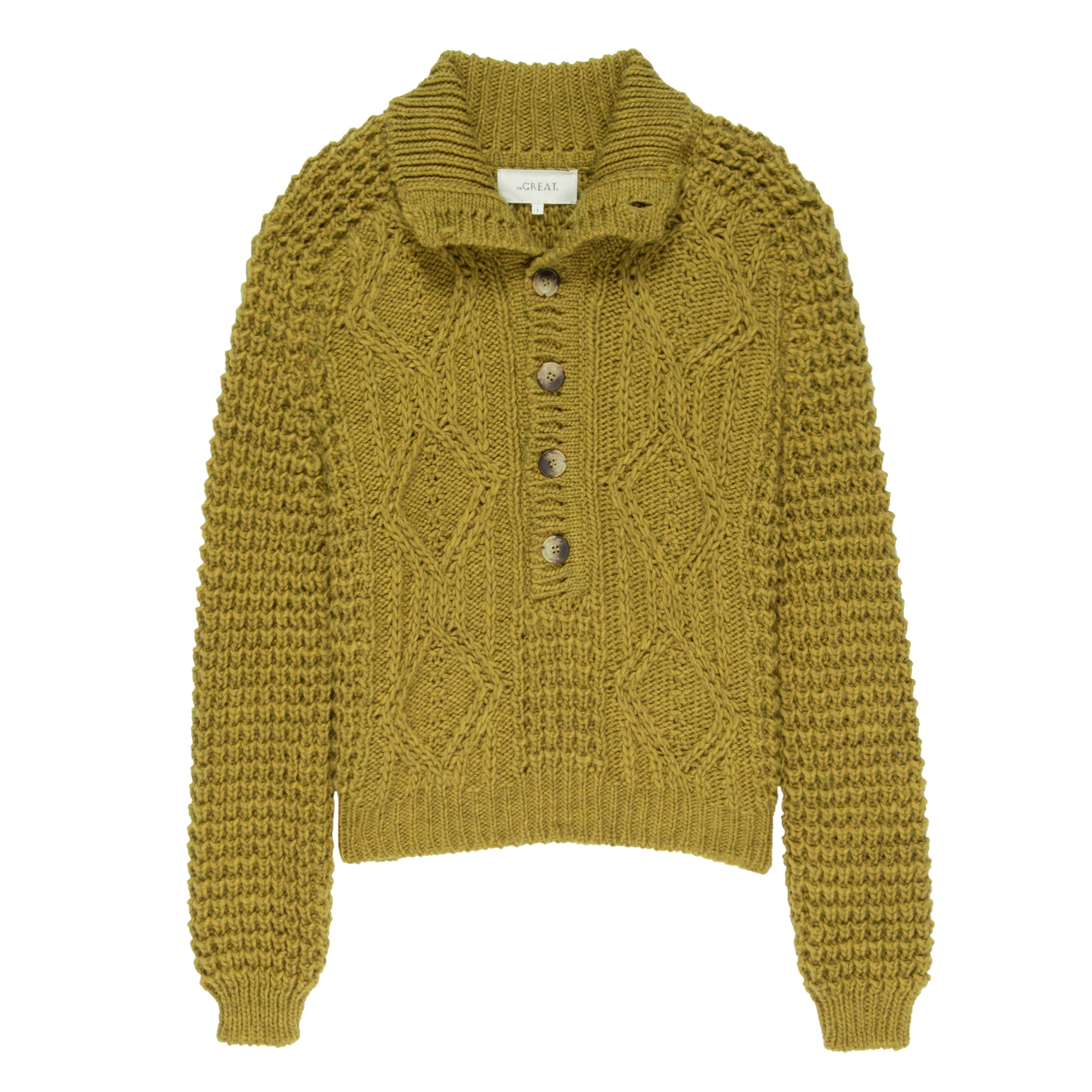 The Cozy Cable Pullover - Harvest Gold | ERIN & CO