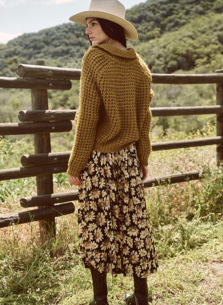 The Cozy Cable Pullover - Harvest Gold