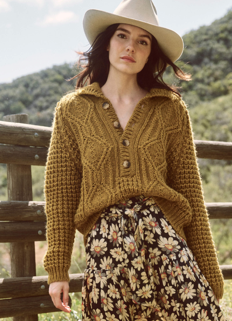 The Cozy Cable Pullover - Harvest Gold