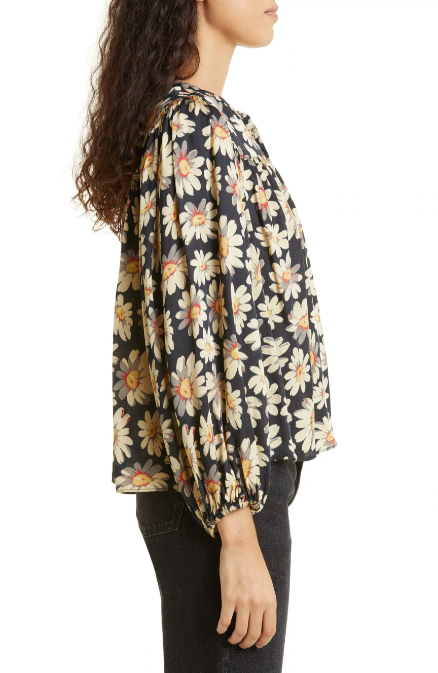 The Tale Top - Frosted Winter Floral