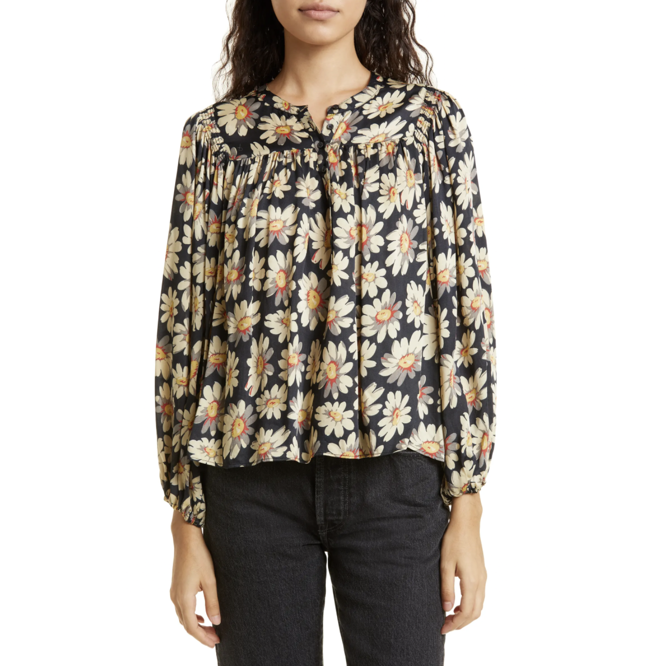 The Tale Top - Frosted Winter Floral