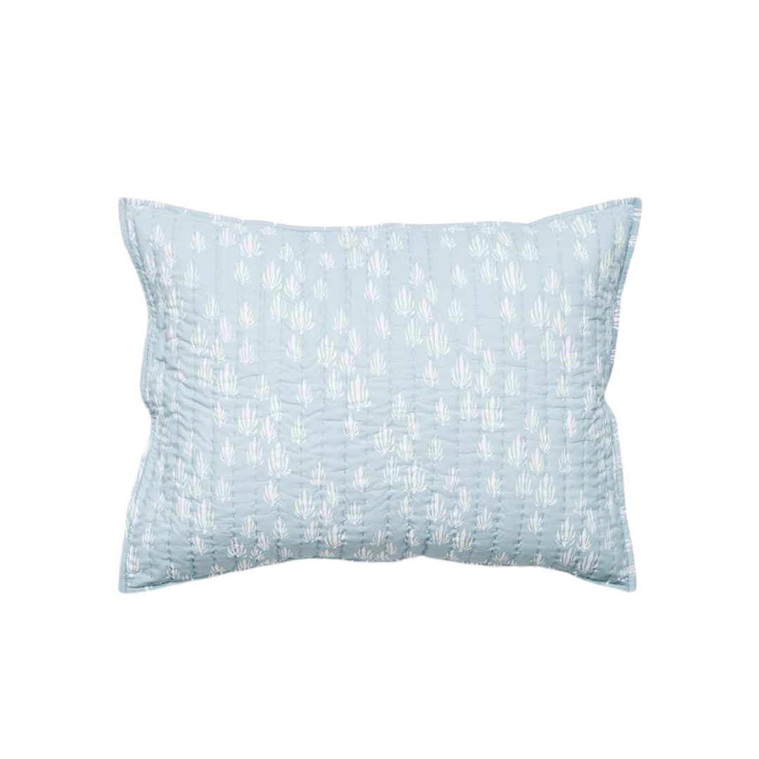 Lewis is Home Quilted Pillow Sham - Inverse Seaweed