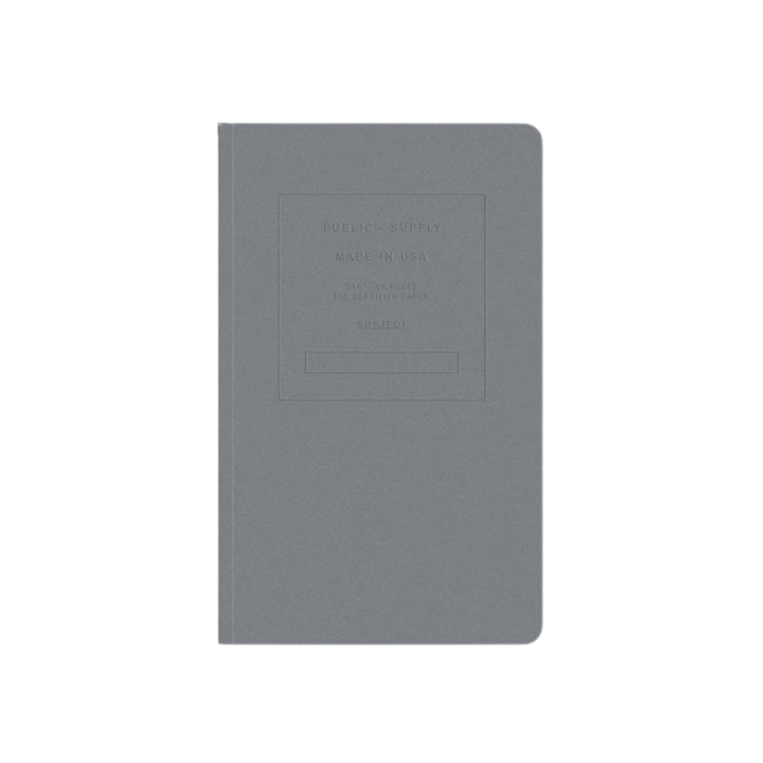 Embossed Softcover Notebook - Grey