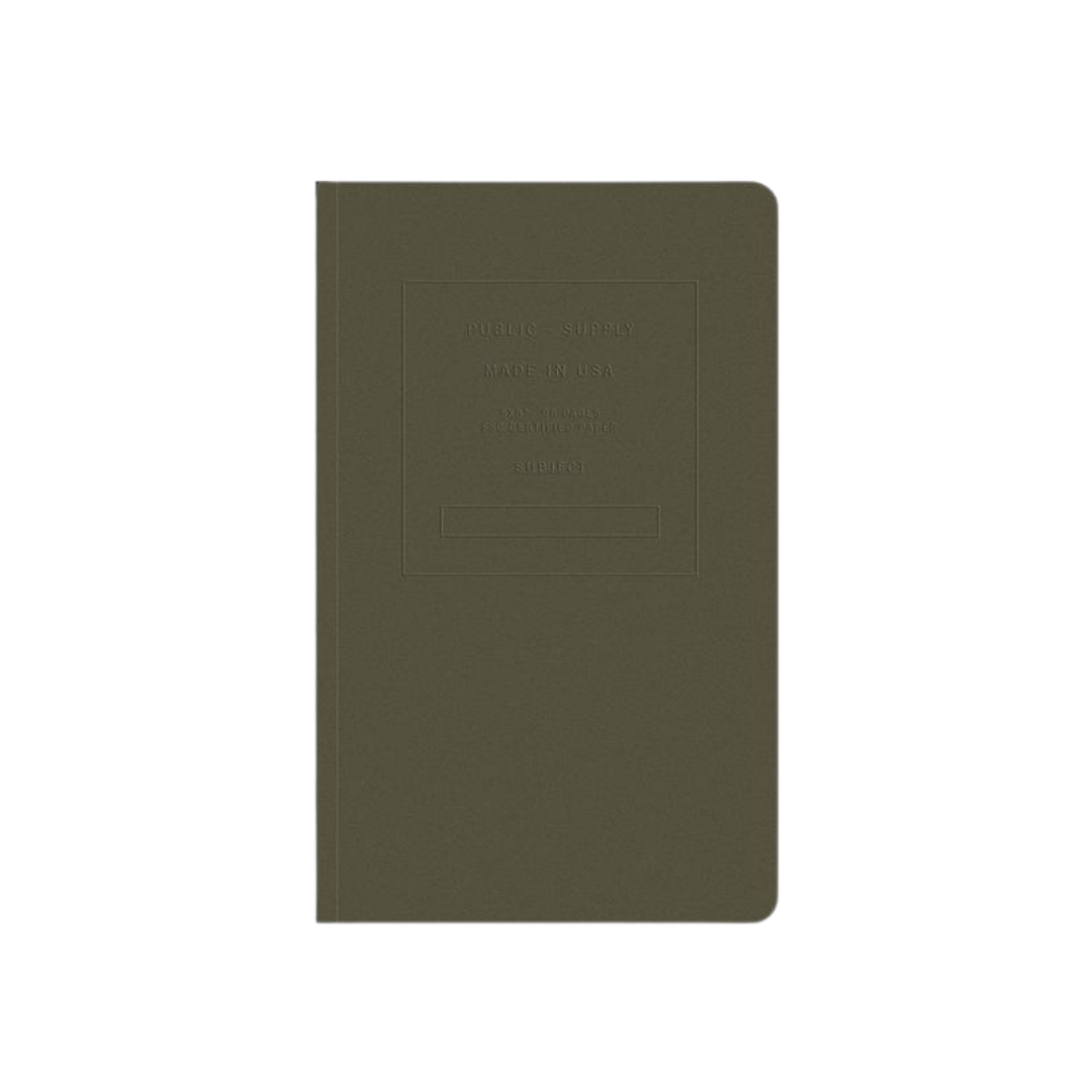 Embossed Softcover Notebook - Olive