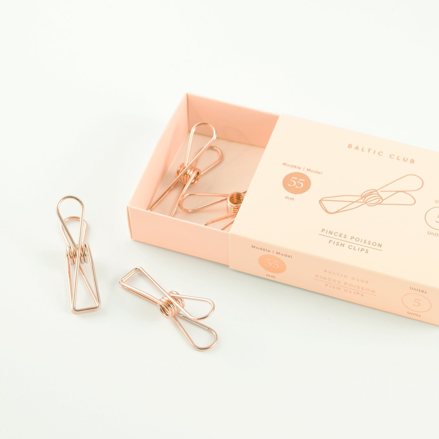 Fish Wire Clips - Rose Gold