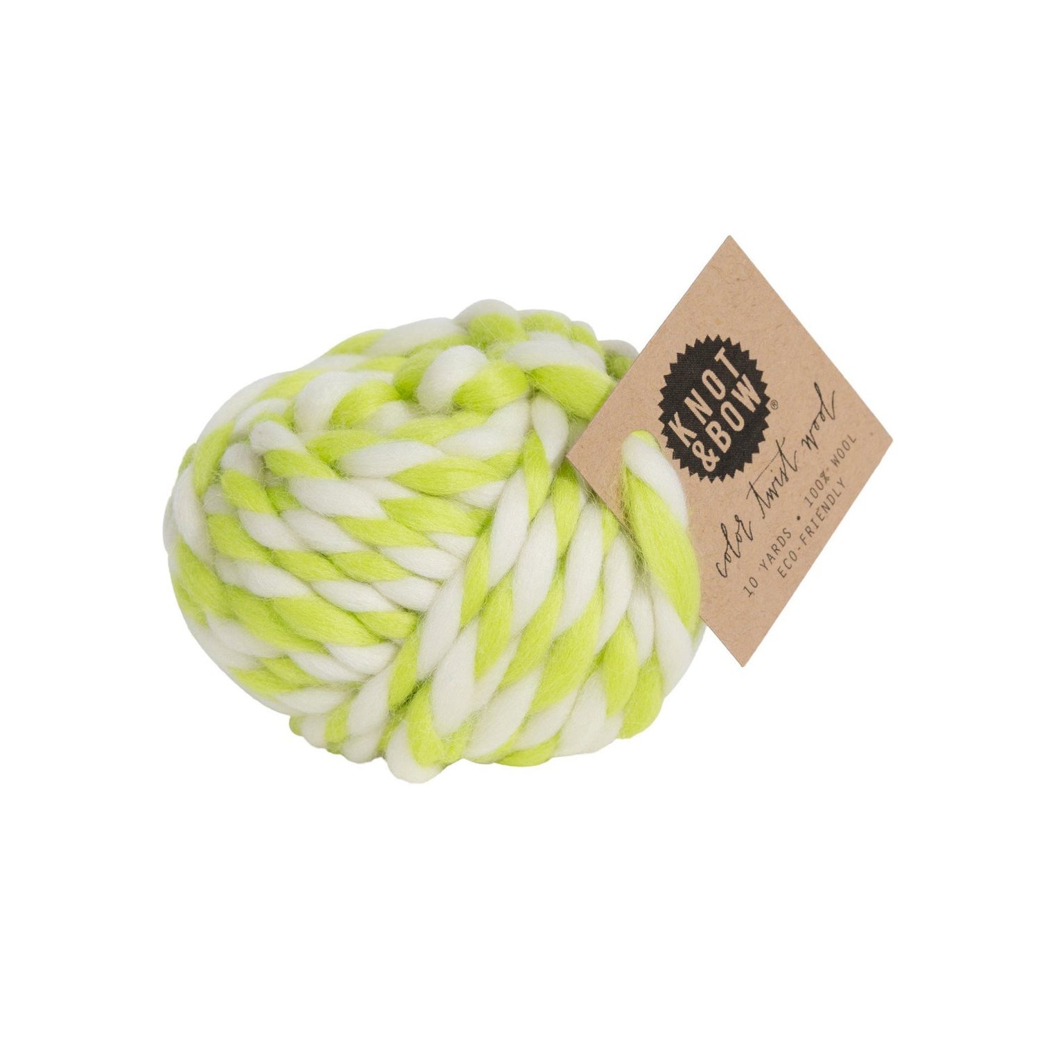 Chartreuse Colour Twist Wool Ball