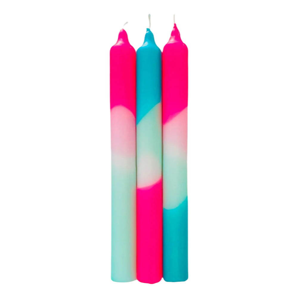 Dip Dye Candles - Peppermint Clouds