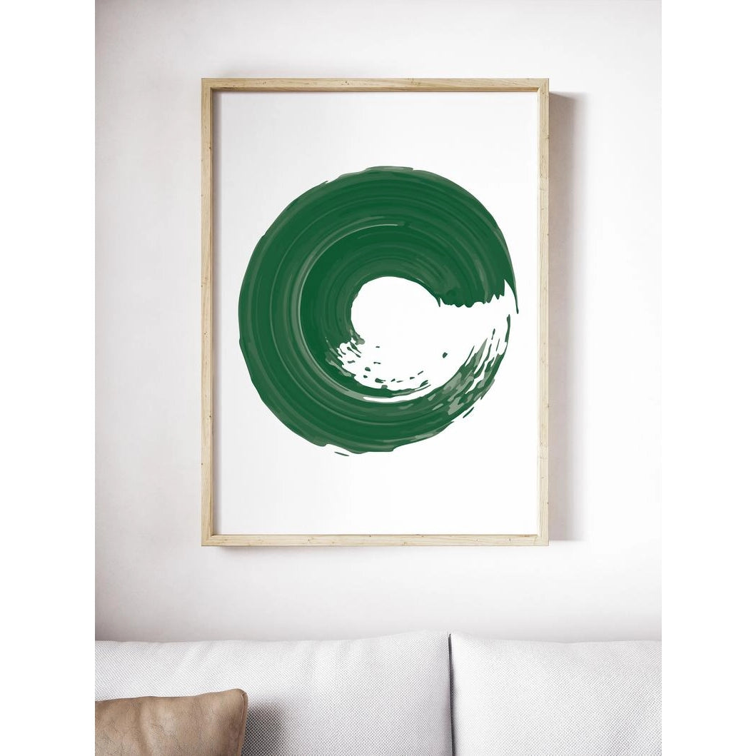 Wave Print - Dark Green