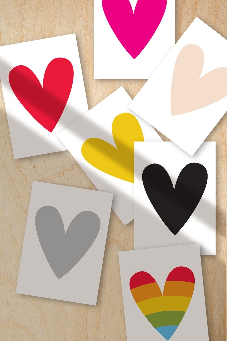 Heart Card - Yellow