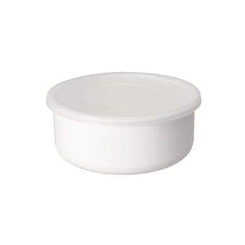 Round Enamel Container with Lid - Extra Small