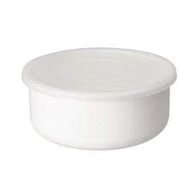 Round Enamel Container with Lid - Large